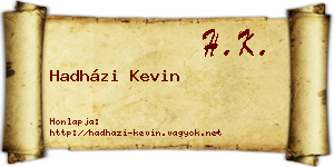 Hadházi Kevin névjegykártya